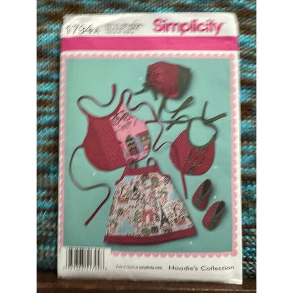 Simplicity 1794 baby dress bib bonnet booties pattern size xxs xss - Picture 1 of 5